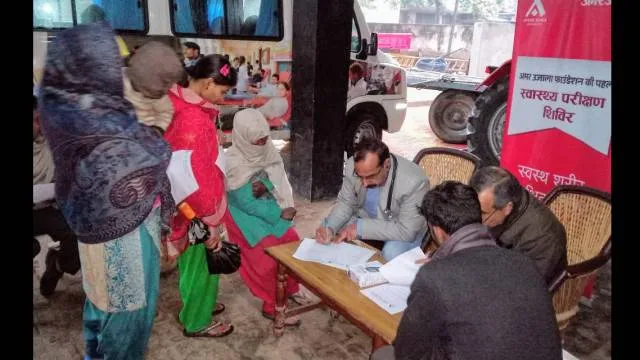 मवाना के भैंसा गांव में 197 लोगों का निःशुल्क स्वास्थ्य परीक्षण 