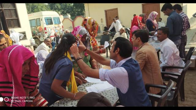 धौलाना के गांव उदयरामपुर नंगला में 210 लोगों का निःशुल्क स्वास्थ्य परीक्षण