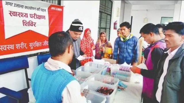 देवरिया के अहिरौली बघेल में 178 लोगों का निःशुल्क स्वास्थ्य परीक्षण