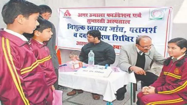 500 मरीजों ने कराई मुफ्त स्वास्थ्य जांच।