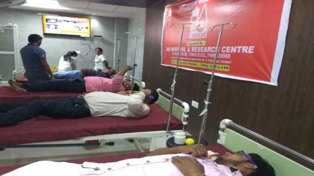 कानपुर के एसआईएम अस्पताल में 45 लोगों ने किया महादान।