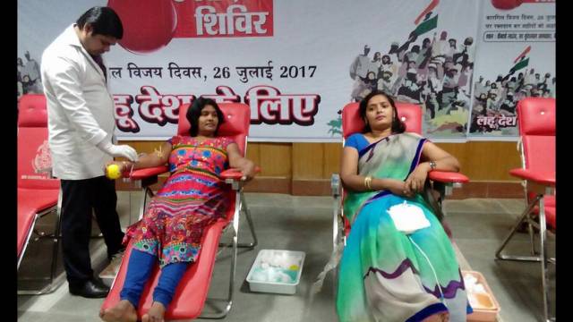 कारगिल विजय दिवस पर महादान, पूर्वांचल के 10 जिलों में 786 यूनिट रक्तदान