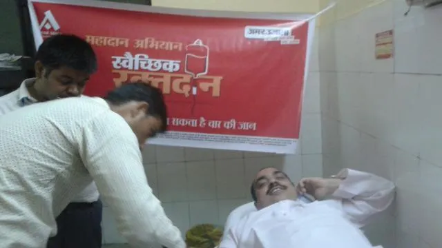 जज्बे को सलाम: बारिश के बावजूद भी पहुंचे रक्तदाता